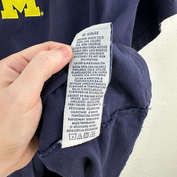 Vintage Pro Edge shirt Mens 2XL Maize Blue U of Michigan‎ Embroidered College - Picture 9 of 10